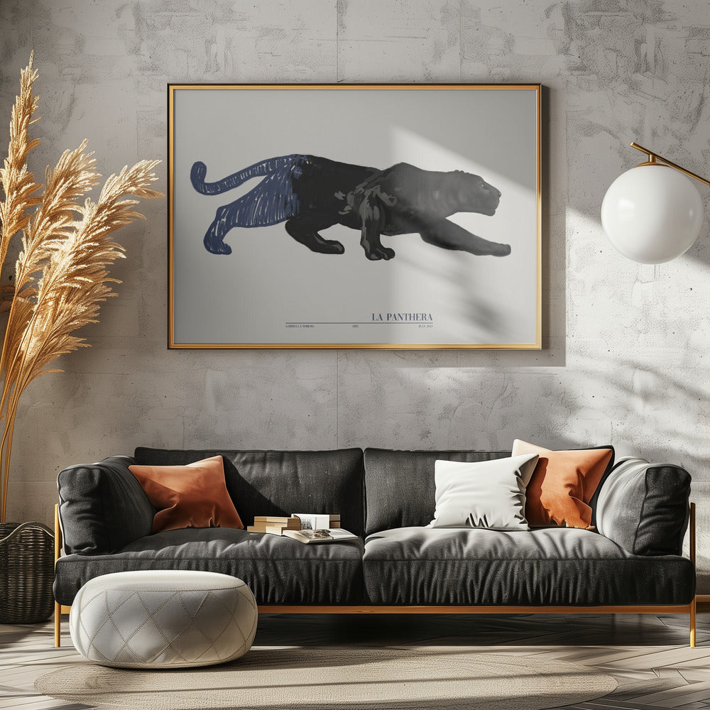 La Panthera (blau) | Leinwand