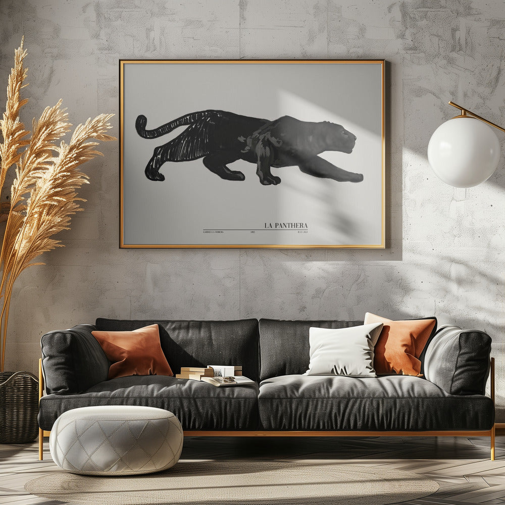 La Panthera (schwarz) | Leinwand