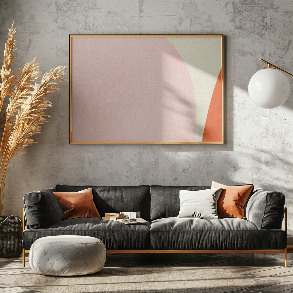 Warme Pastellgeometrie | Leinwand
