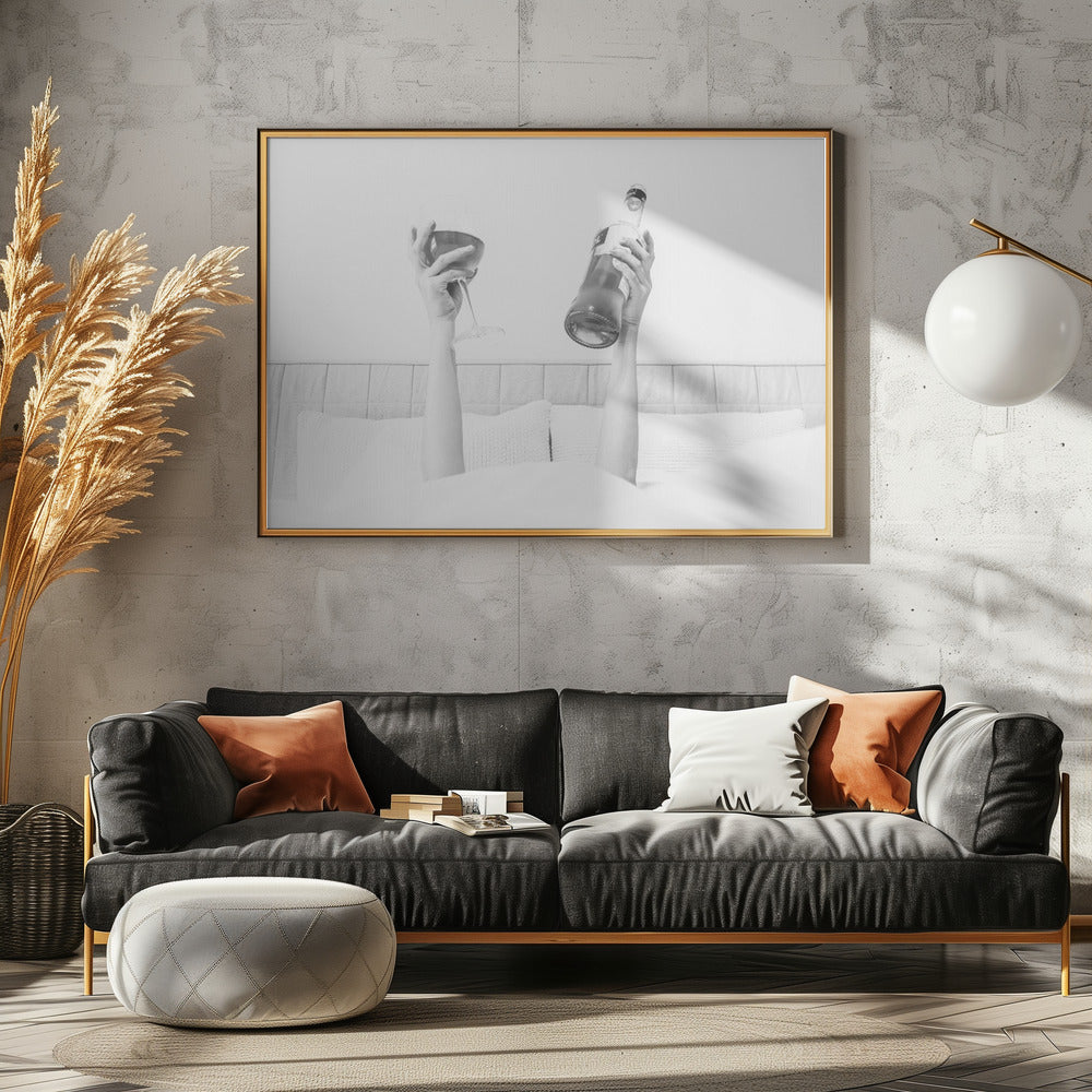 Aperol im Bett Horizontal | Leinwand