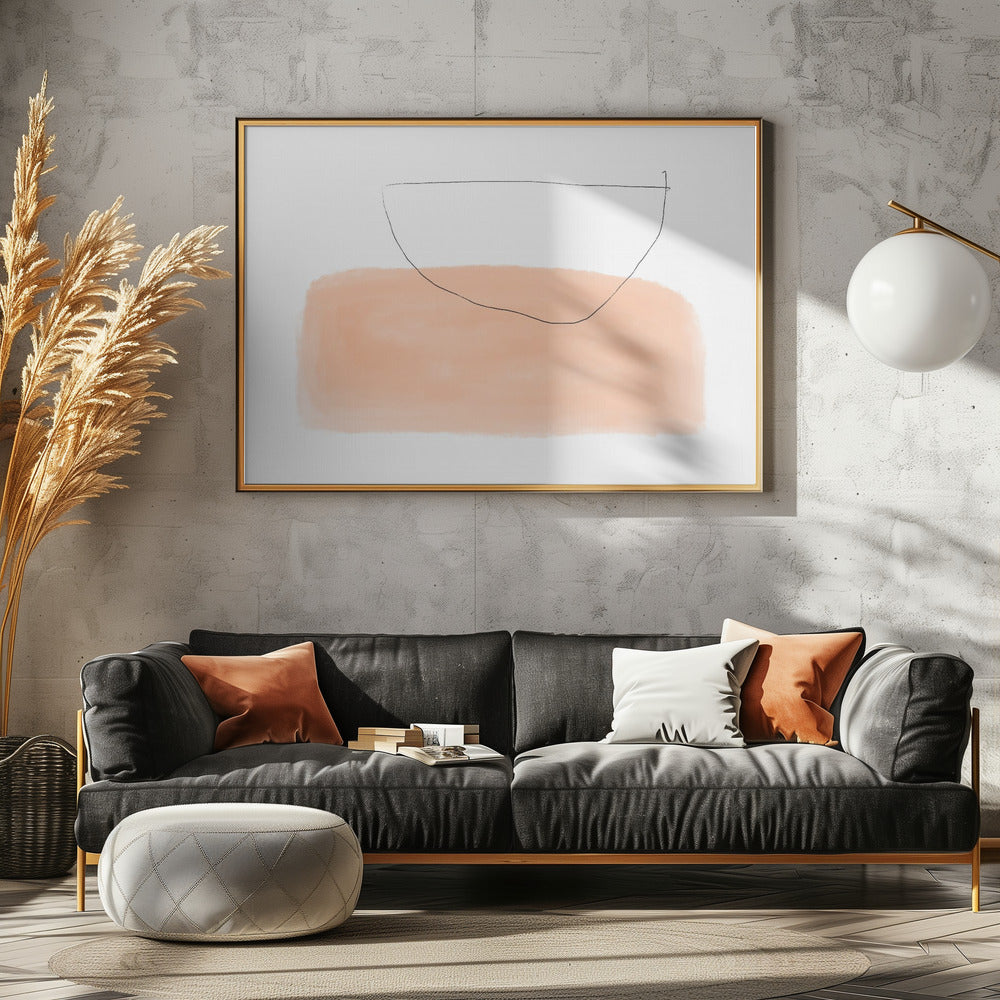 Schale auf Pfirsich-Leinwand | Leinwand