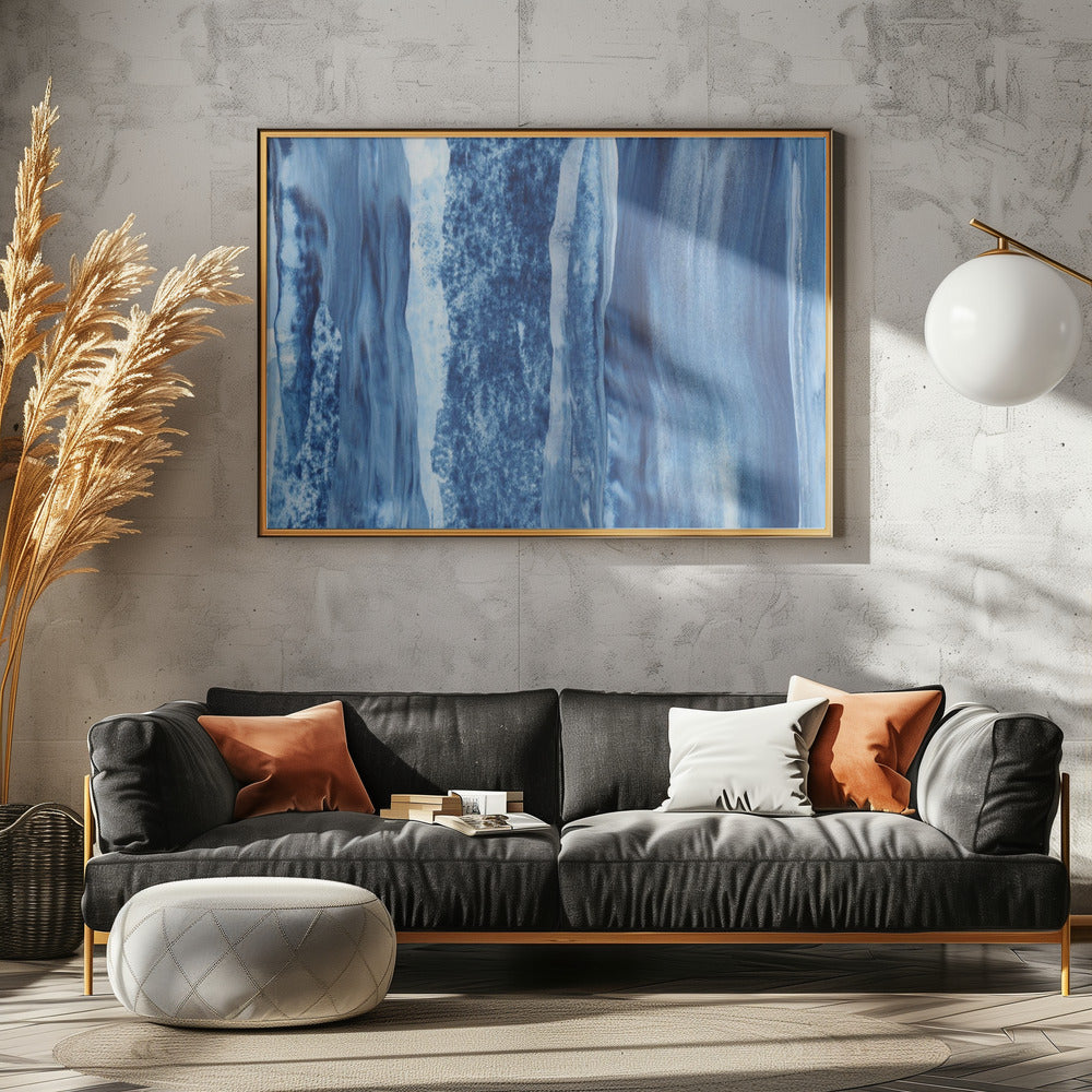 Blaue Kaskadenschleier | Leinwand