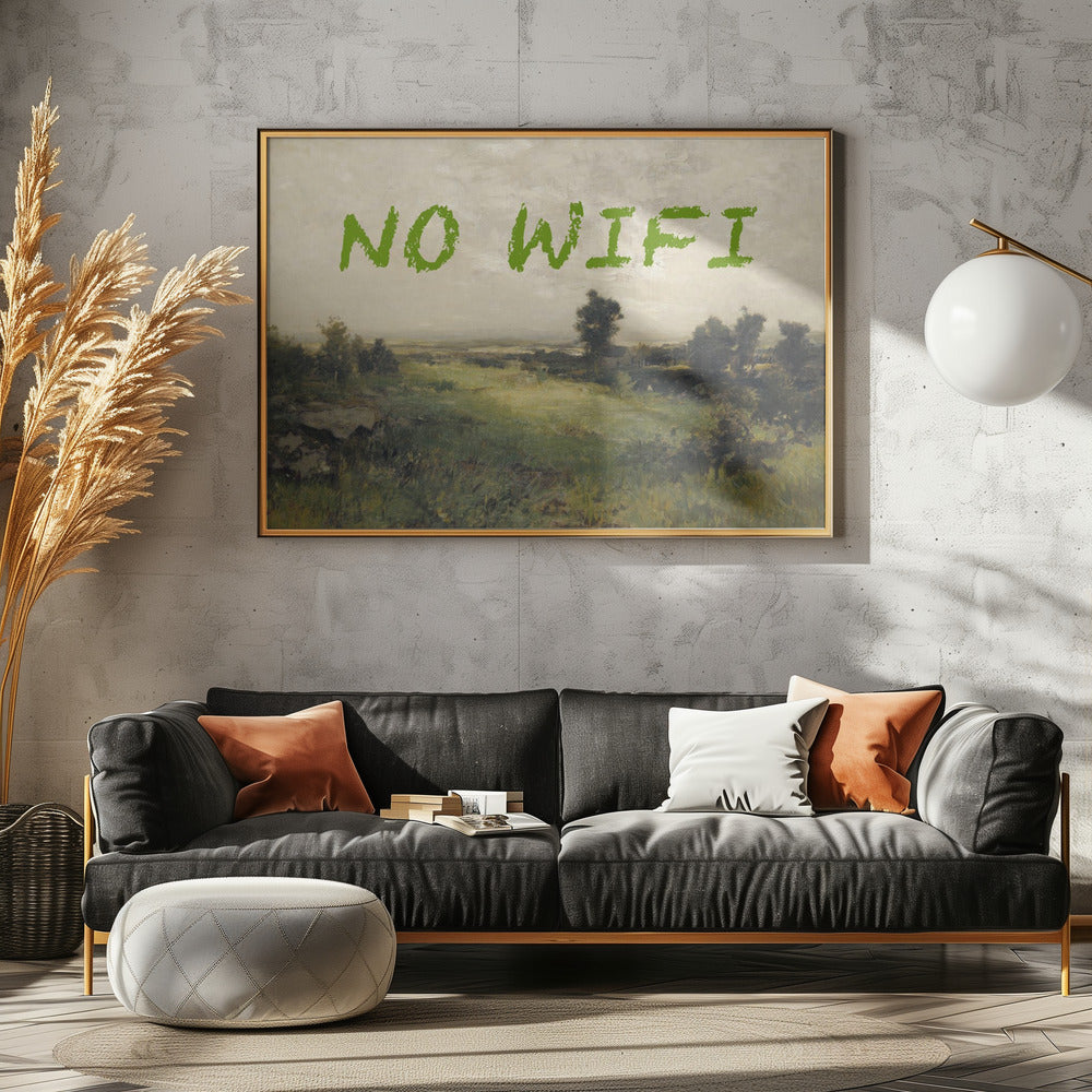 Kein WLAN / Ölgemälde Landschaft | Poster