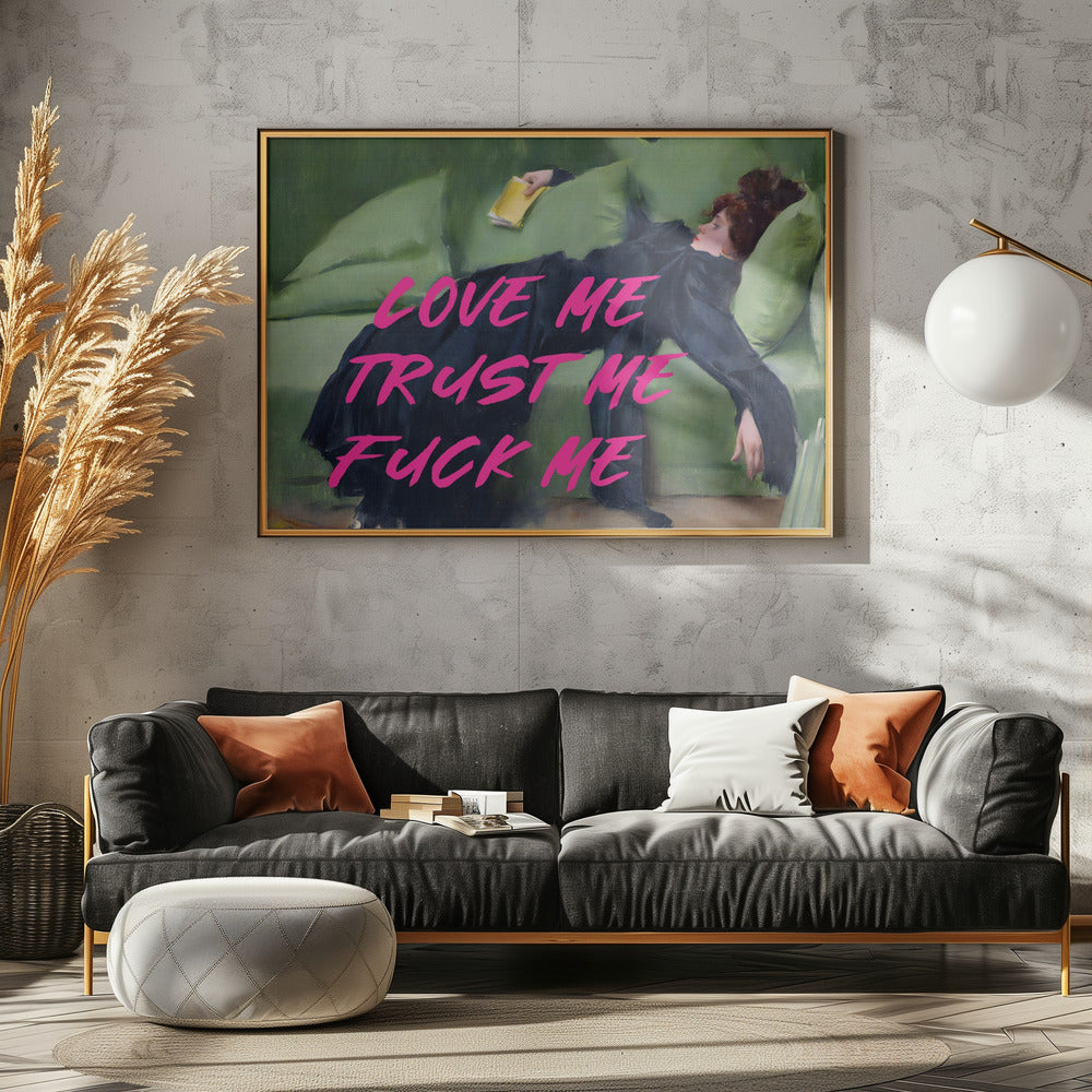 Liebe mich, vertrau mir, fick mich / Pinke Version | Poster