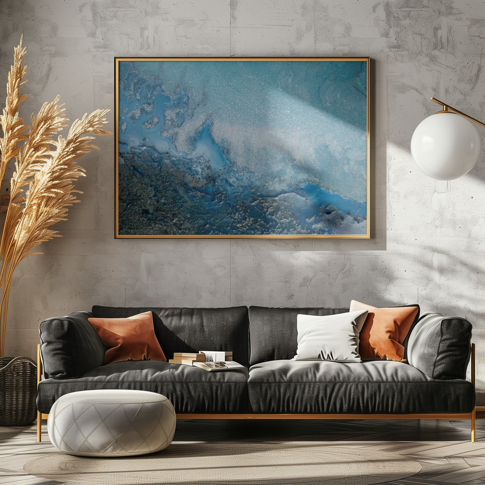 Sanftes Blau - Cyanfarbenes Wasser | Poster