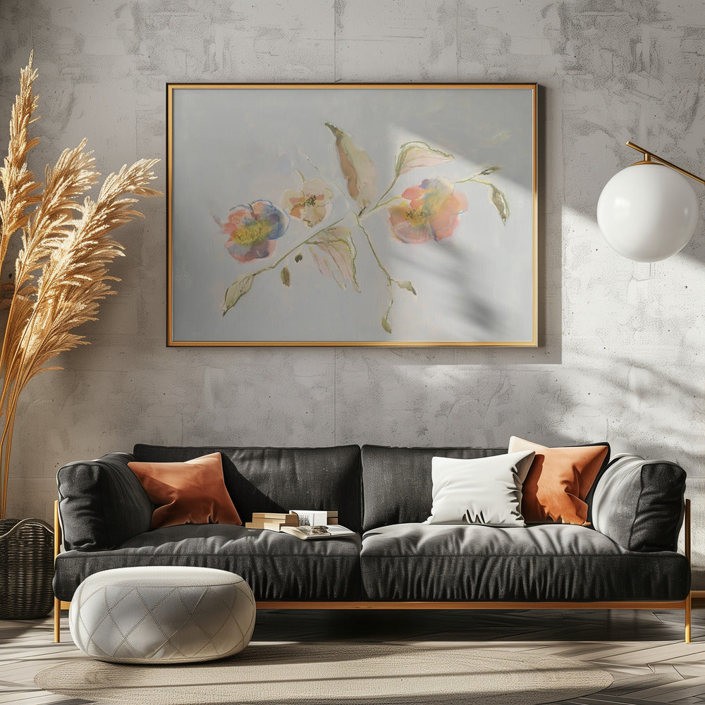 Elegante antike Blumen 01 | Poster