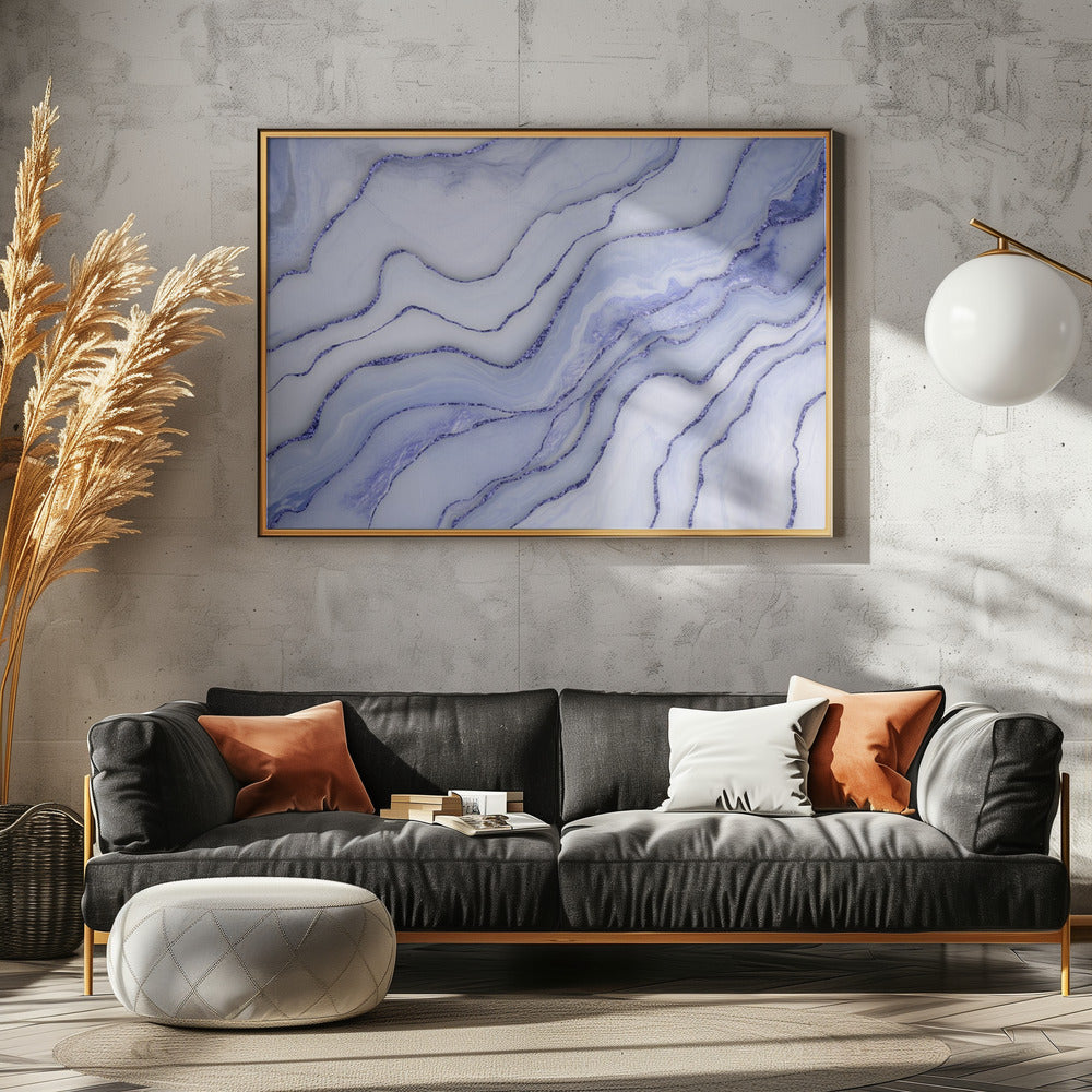 Marmor Luxus Blau | Poster