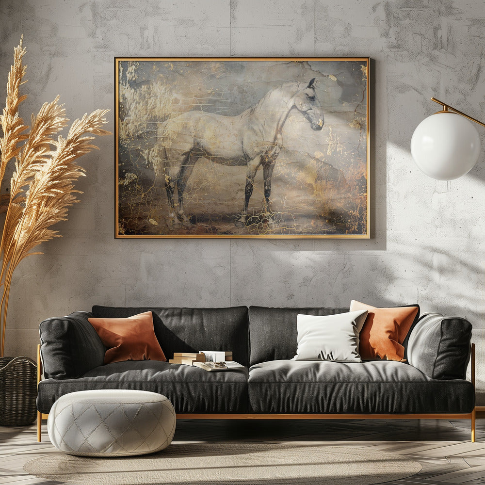 Pferd Vintage Kunst Illustration 06 | Leinwand