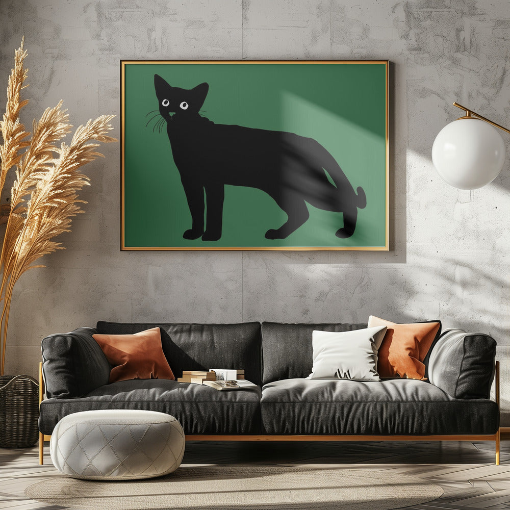 Schwarze Katze | Leinwand