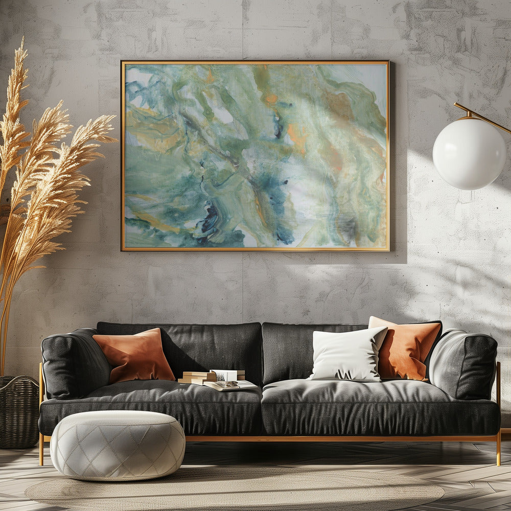 Blaue abstrakte Formen | Poster