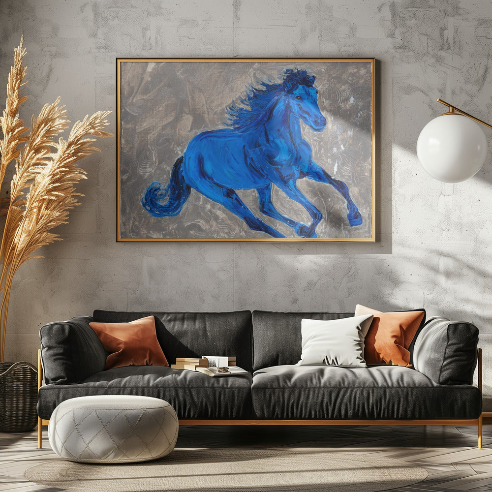 Blaues Pferd | Leinwand