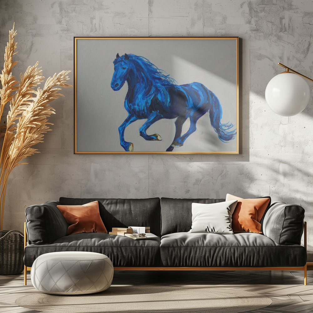 Ein blaues Pferd | Leinwand