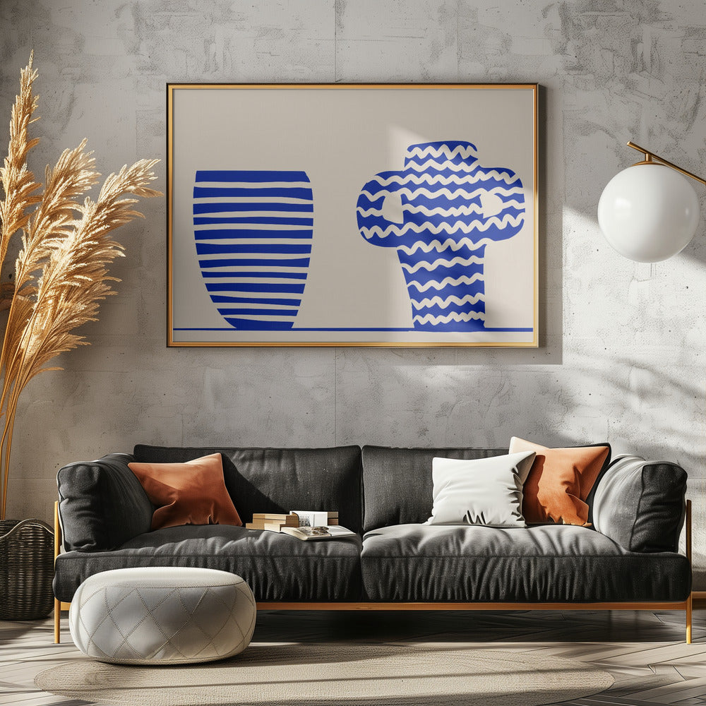 Blaue Vasen | Leinwand