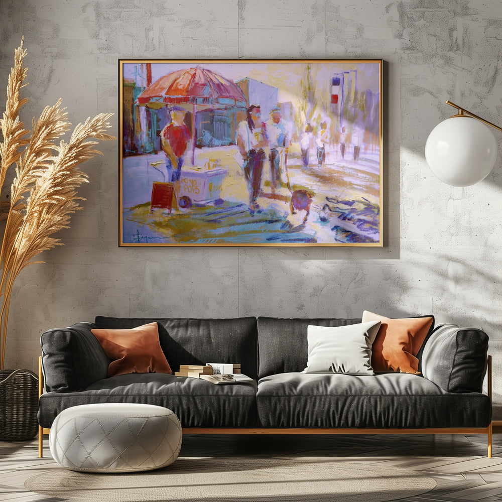 Sonnige Spaziergangszene | Leinwand