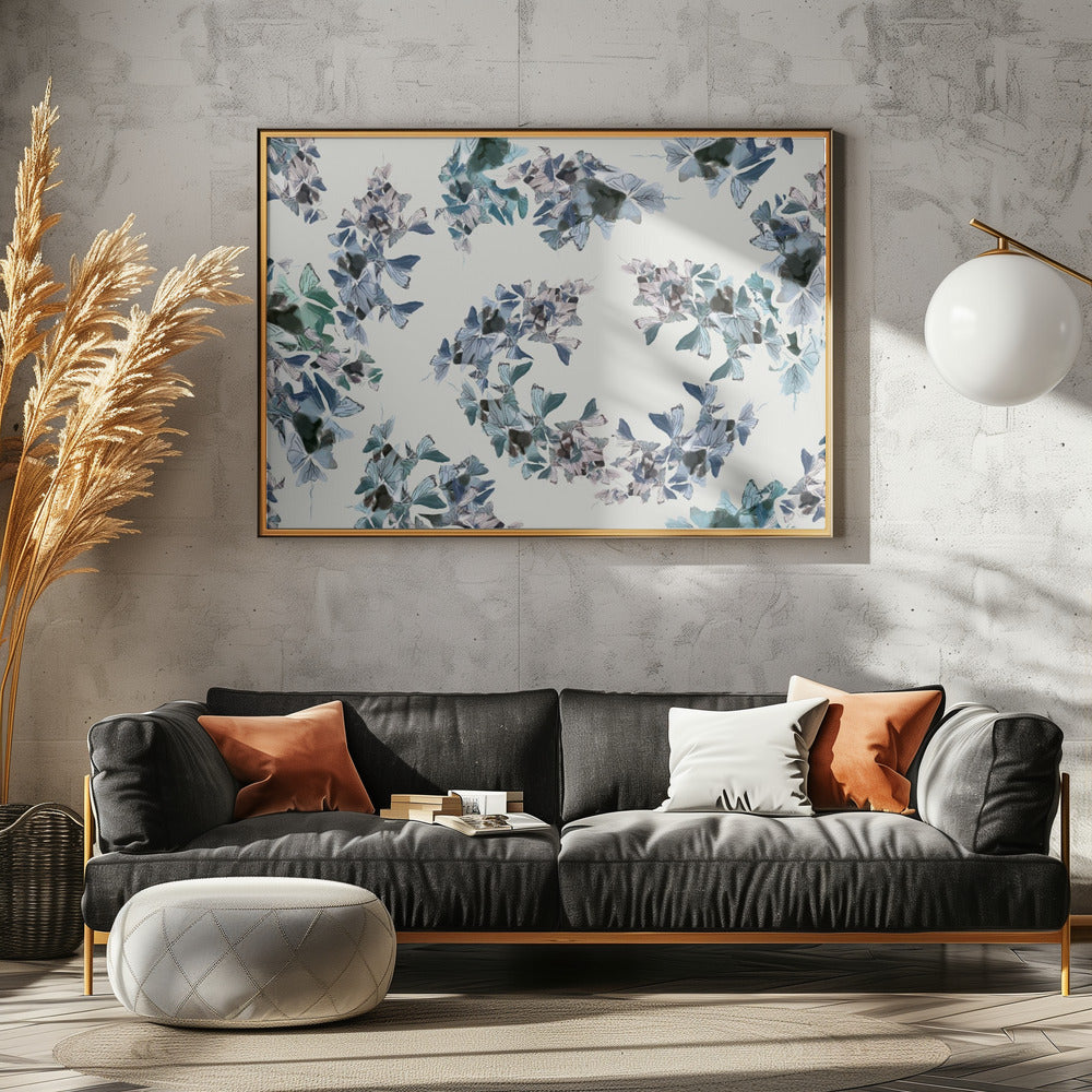 Blauer Blumenmix | Poster