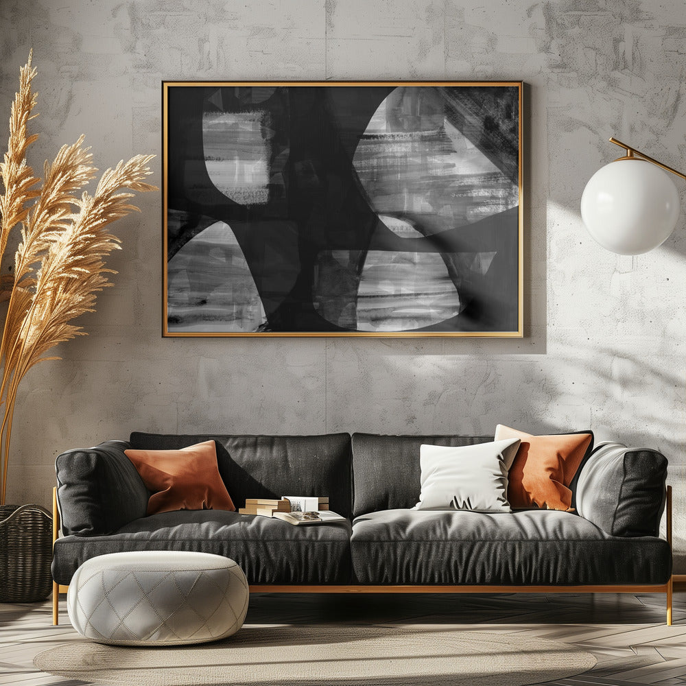 Abstrakte schwarze Nachtformen 4 | Poster