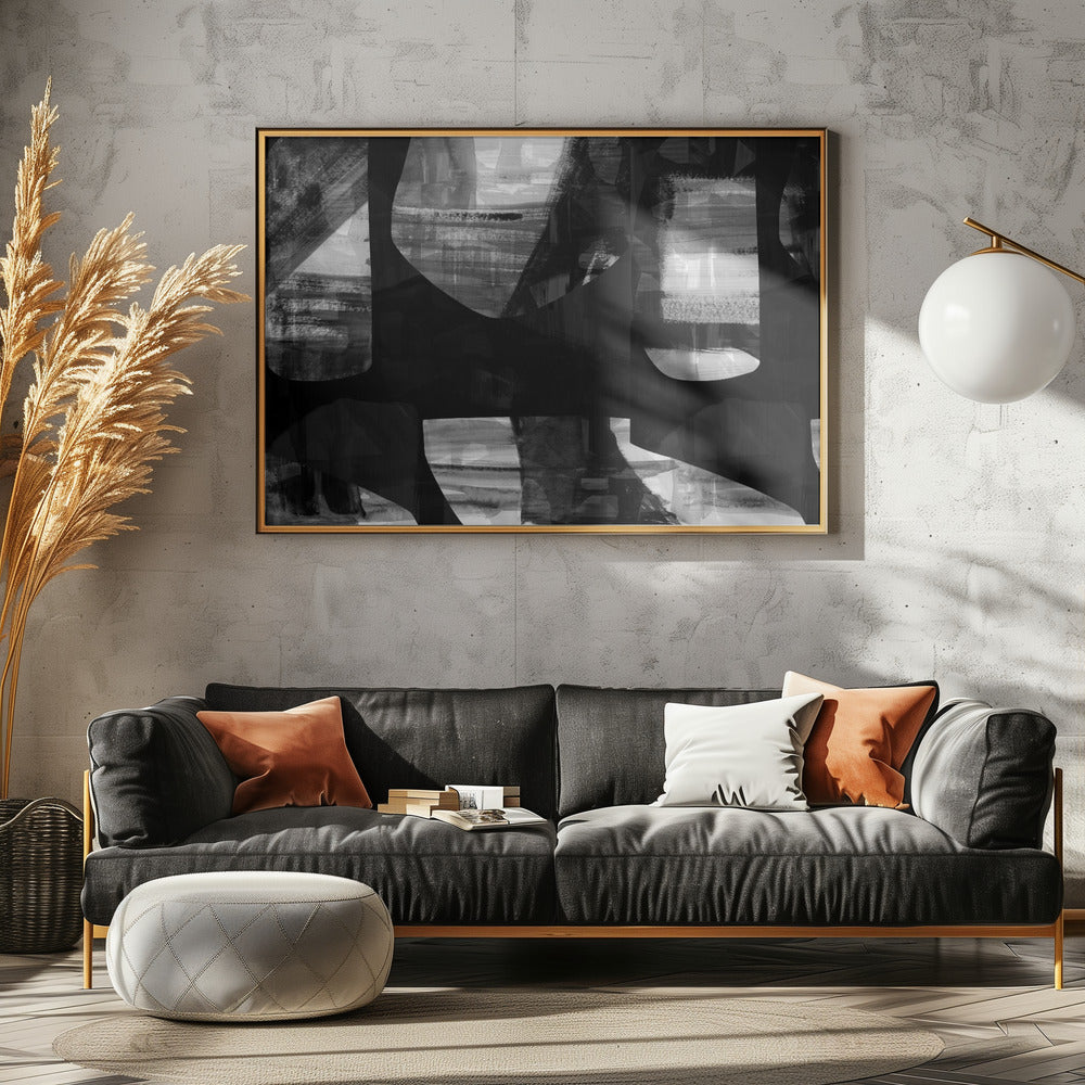 Abstrakte schwarze Nachtformen 2 | Poster