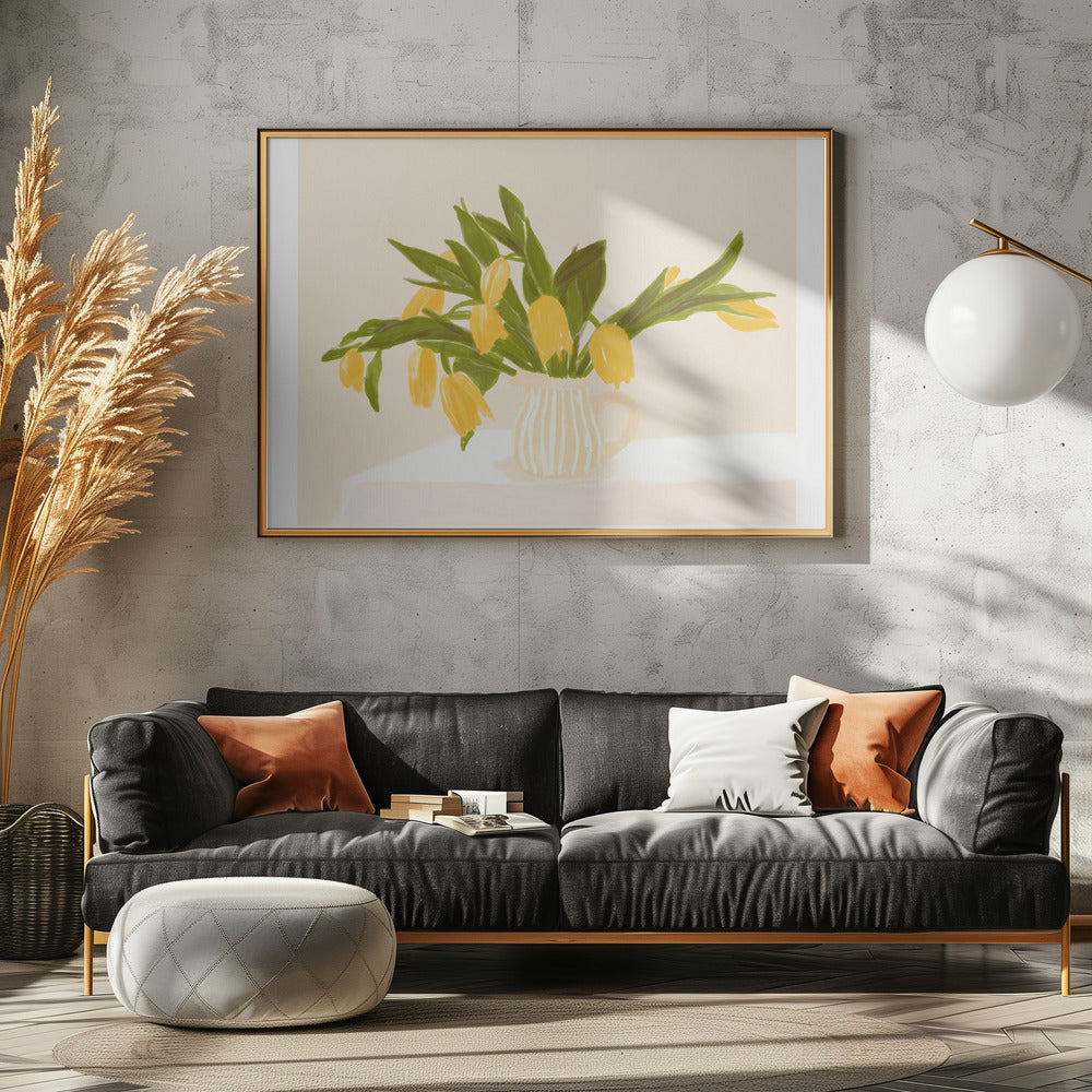 Pandcyellowtulips Kopie | Leinwand