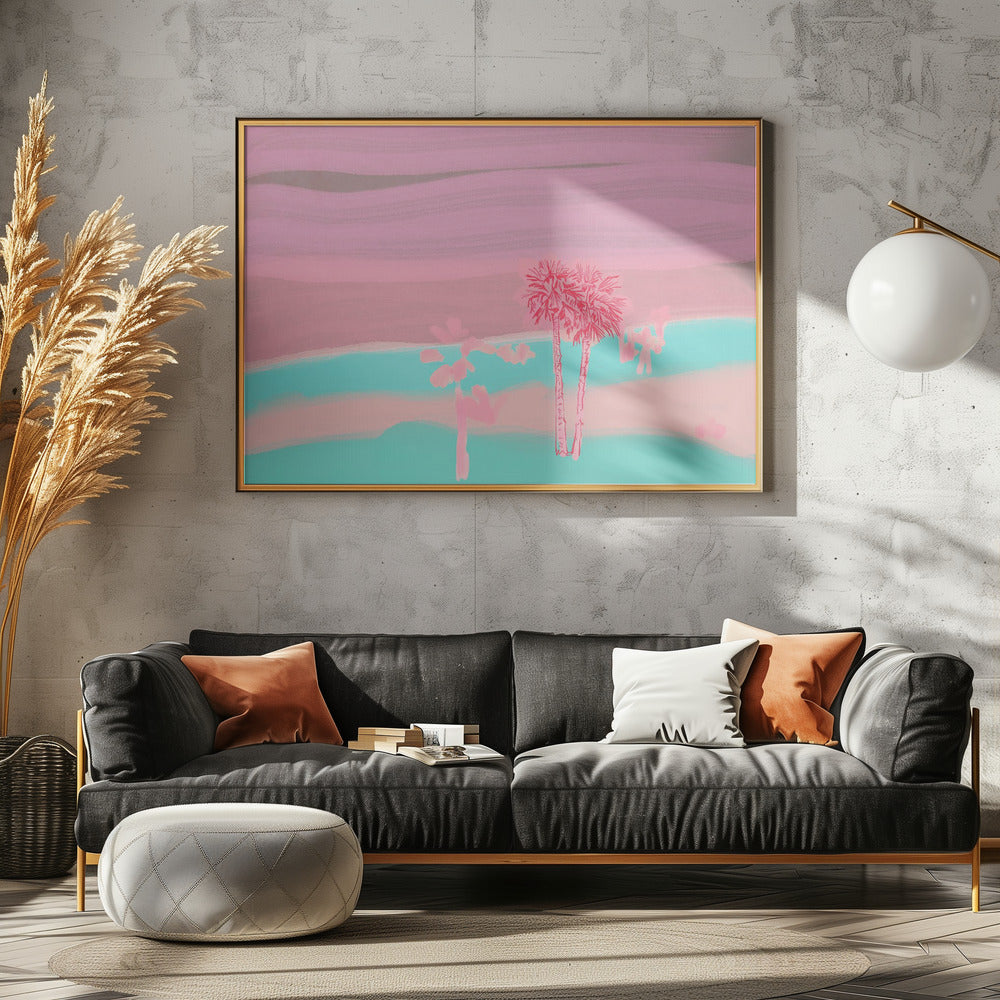 Sonnenuntergang am Strand in Sizilien | Poster