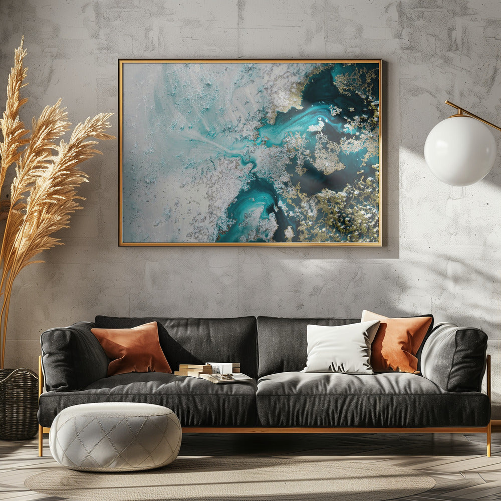 Abstrakter Küsten-Meerblick | Poster
