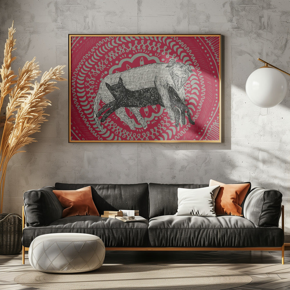 Die Katze und der Hund | Poster