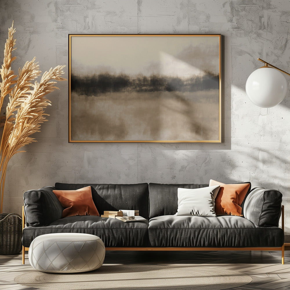Abstrakte Landschaft in Erdtönen. | Poster