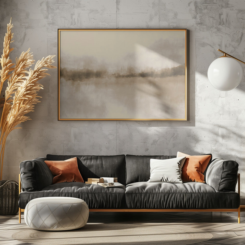 Abstrakte Landschaft in neutralen Brauntönen | Poster