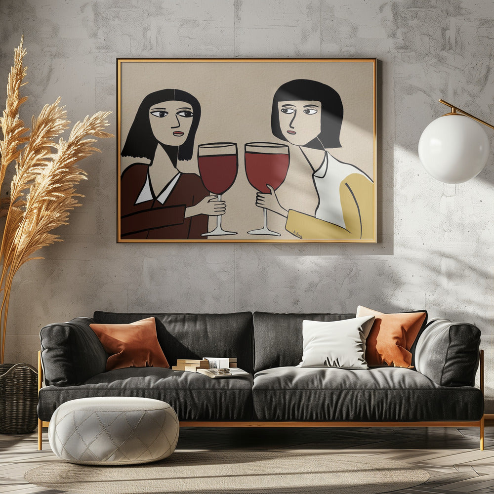 Wine Lover Friends | Canvas