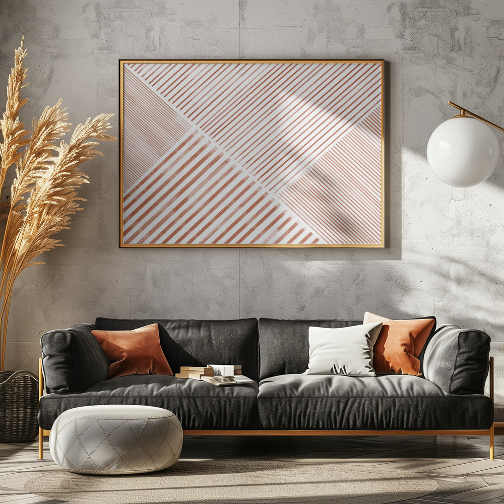 Gestreifte Geometrie | Leinwand