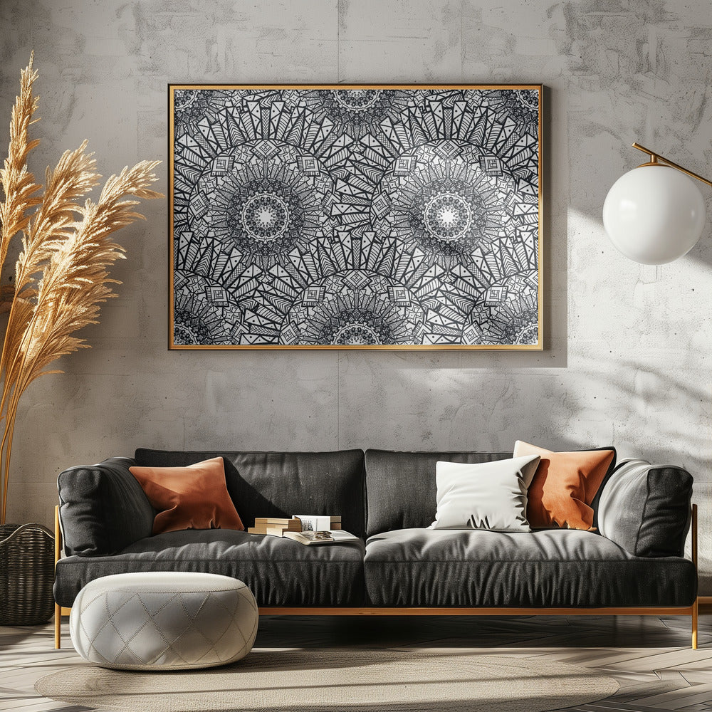 Abstrakte Mandala-Linienkunst | Poster