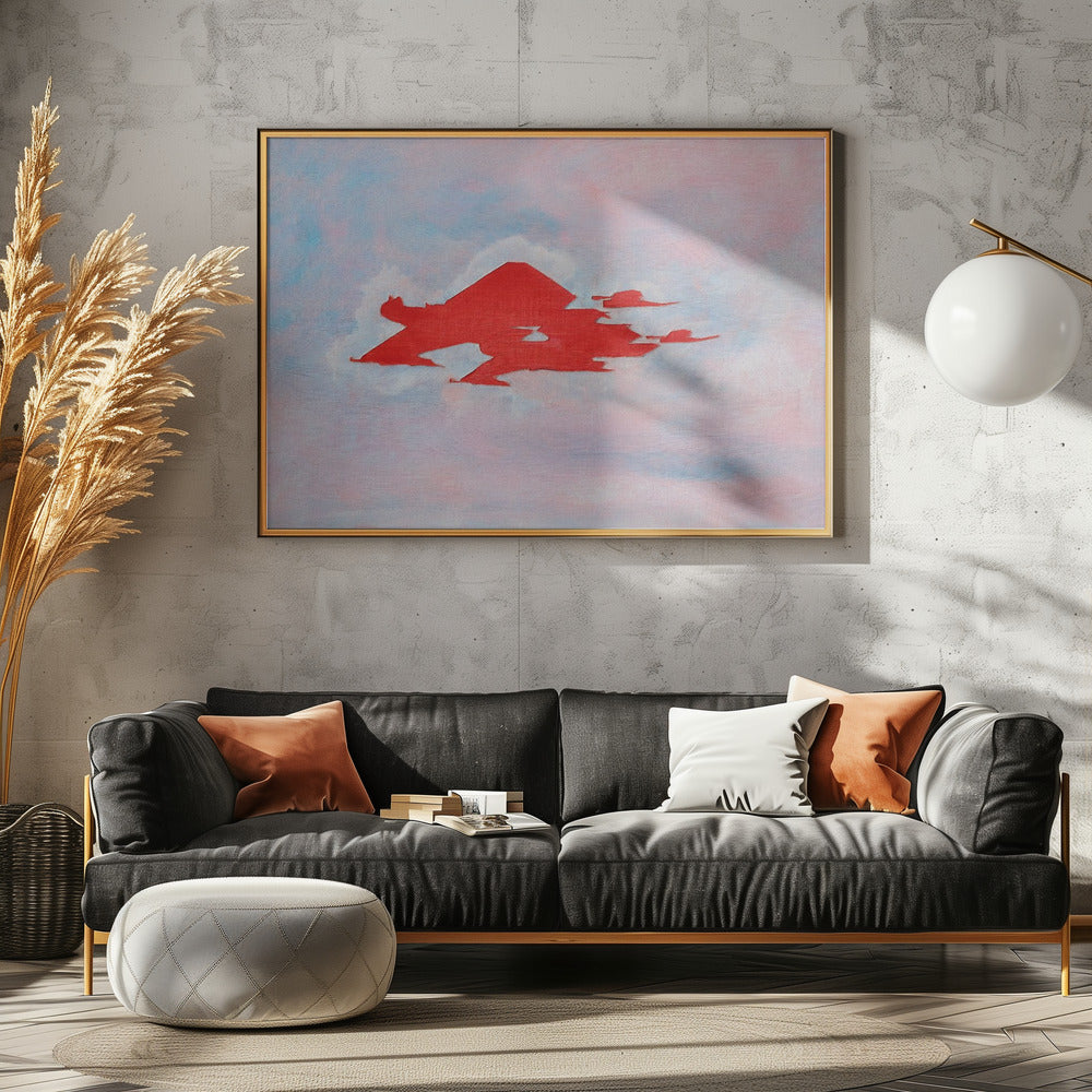 UAP Red, Cloudy Sky | Poster
