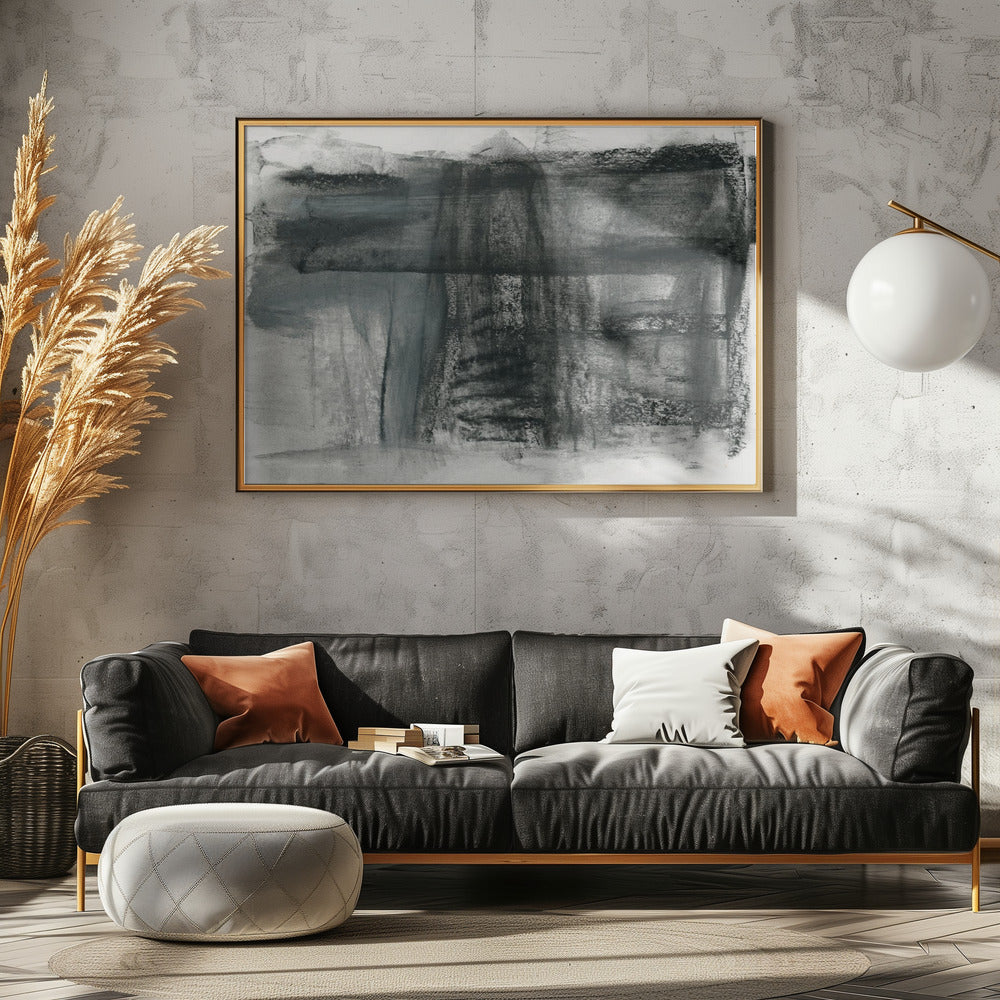 Abstract Charcoal Monochrome 1 | Canvas