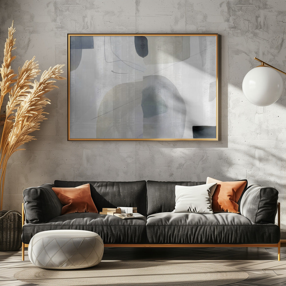 Soft Abstract Shapes 1 | Canvas