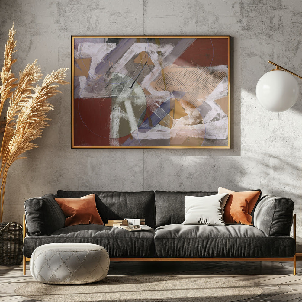 Abstract Circles and Textures 1 | Canvas