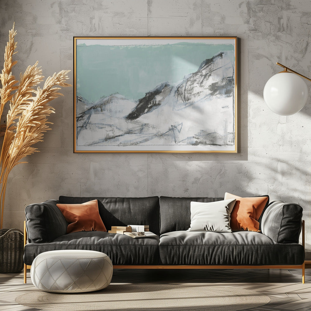 Weiße Berge Druck Nr. 1 | Poster