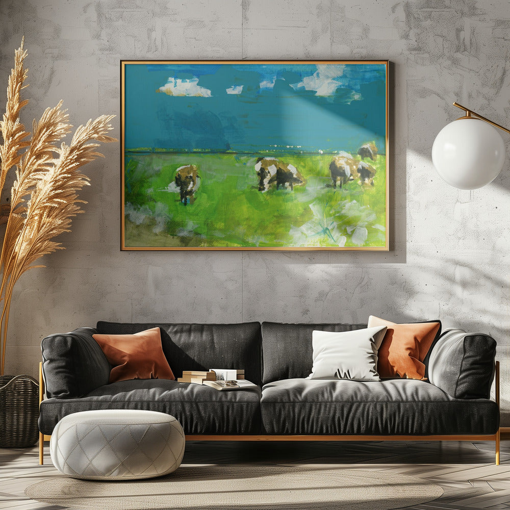Kühe im Landschaftsdruck Nr. 2 | Poster