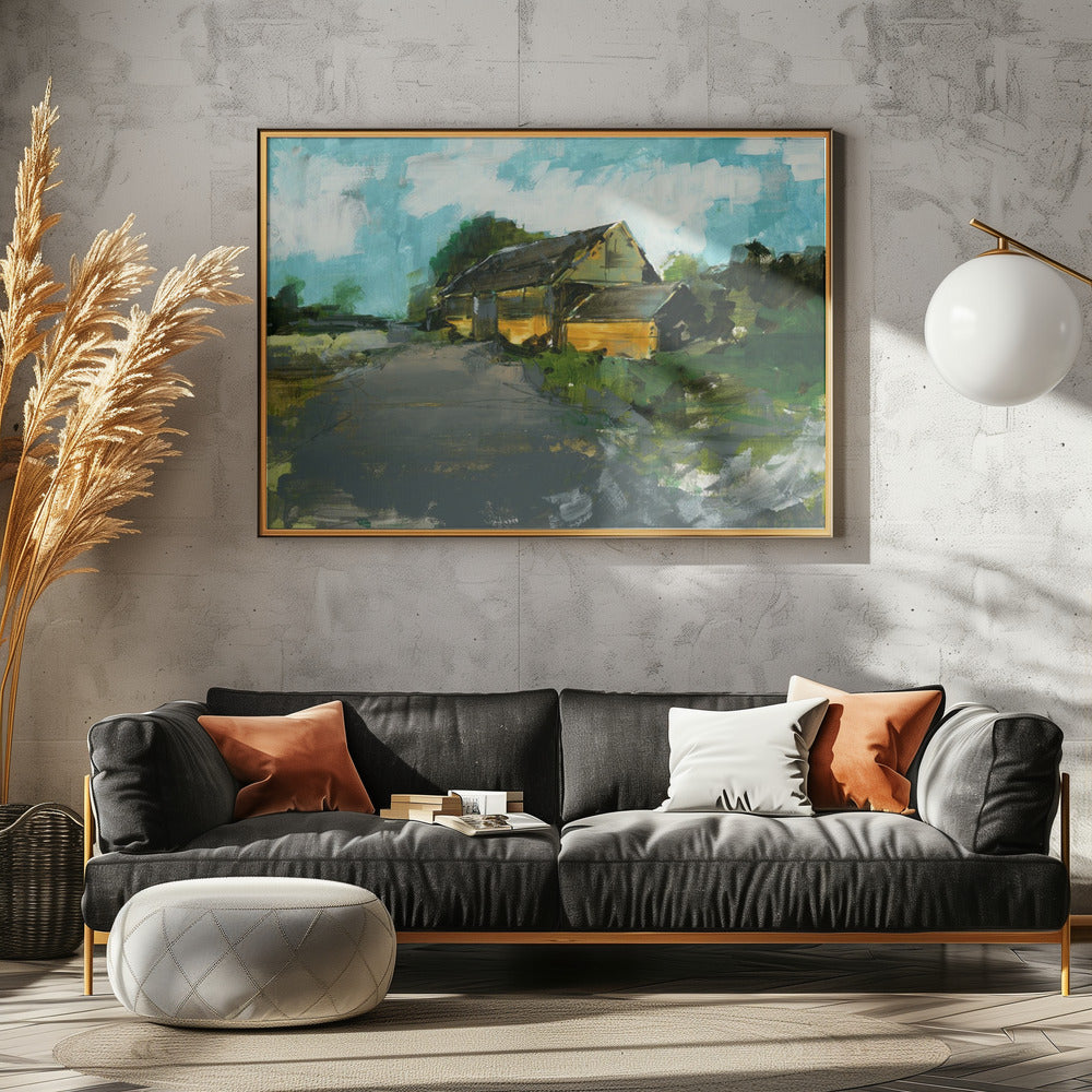 Scheunenlandschaft 1 | Poster
