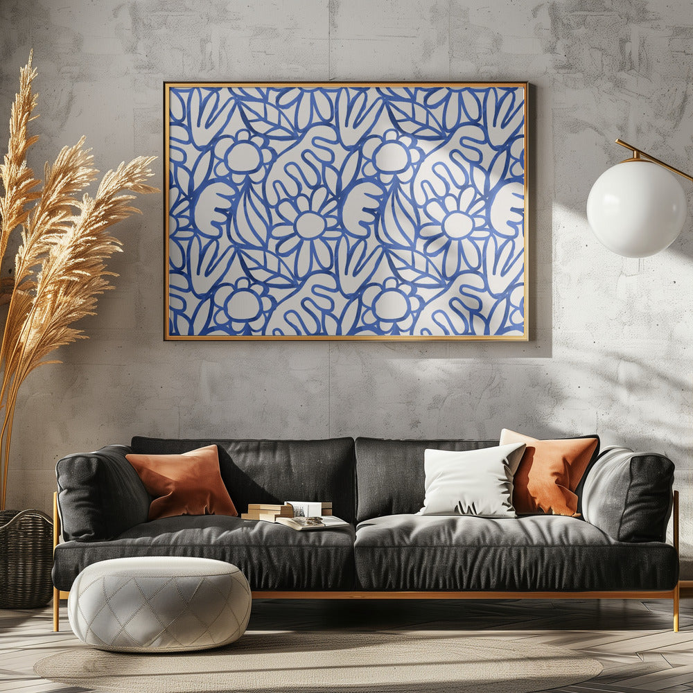 Florales Harmonie-Labyrinth | Leinwand
