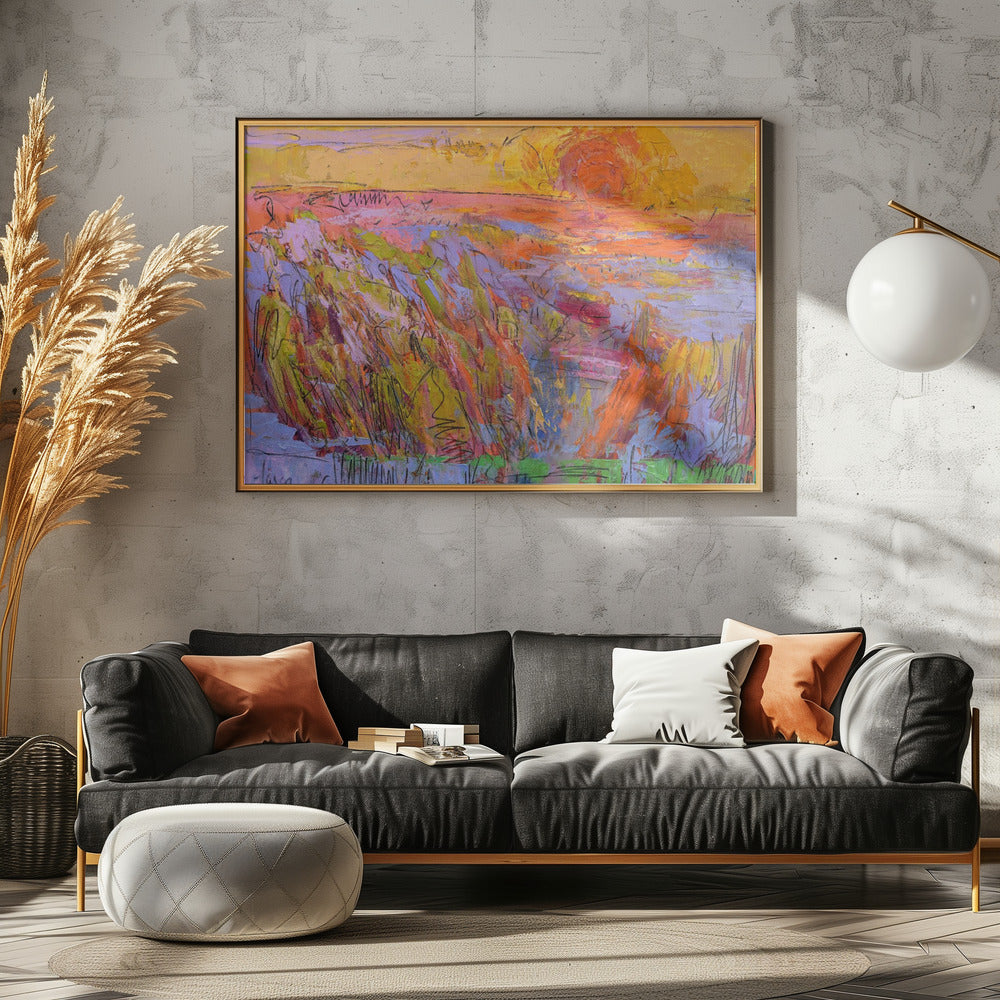 Leuchtend gelber Horizont | Leinwand