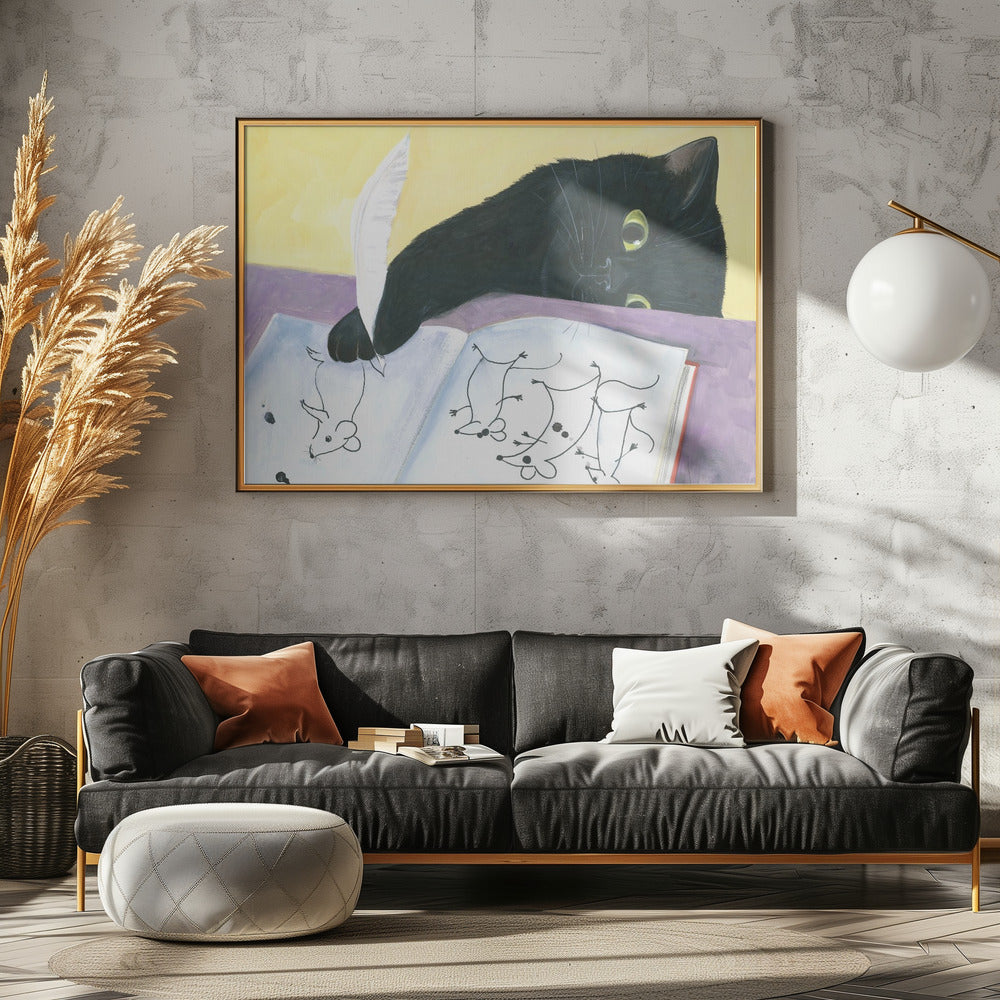 Katzenartige Fantasie | Leinwand