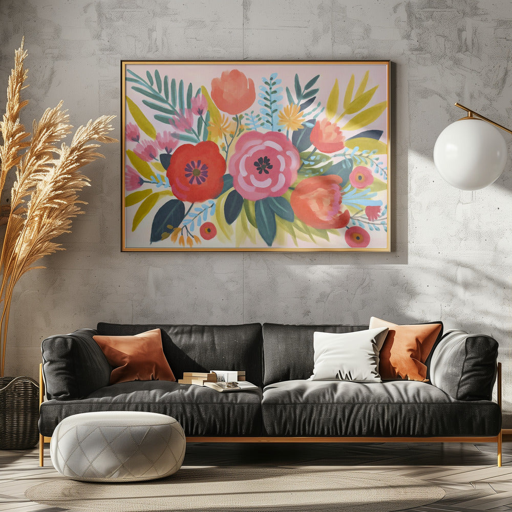 Skurriler Frühlingsgarten | Poster