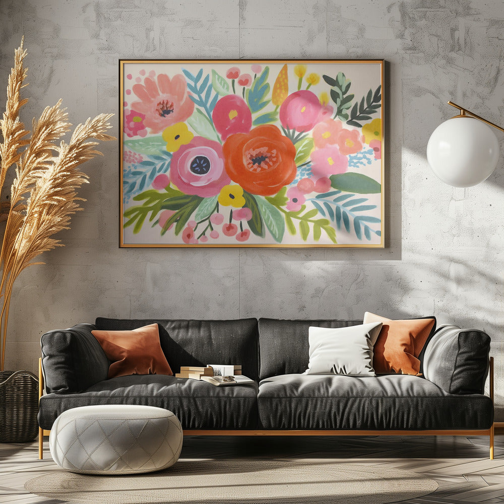 Verspielter Blumenstrauß | Poster