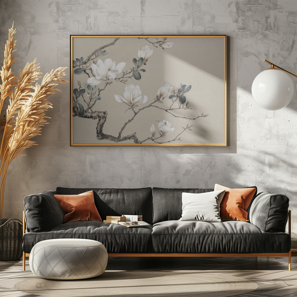 Chinoiserie Magnolienblüten | Leinwand