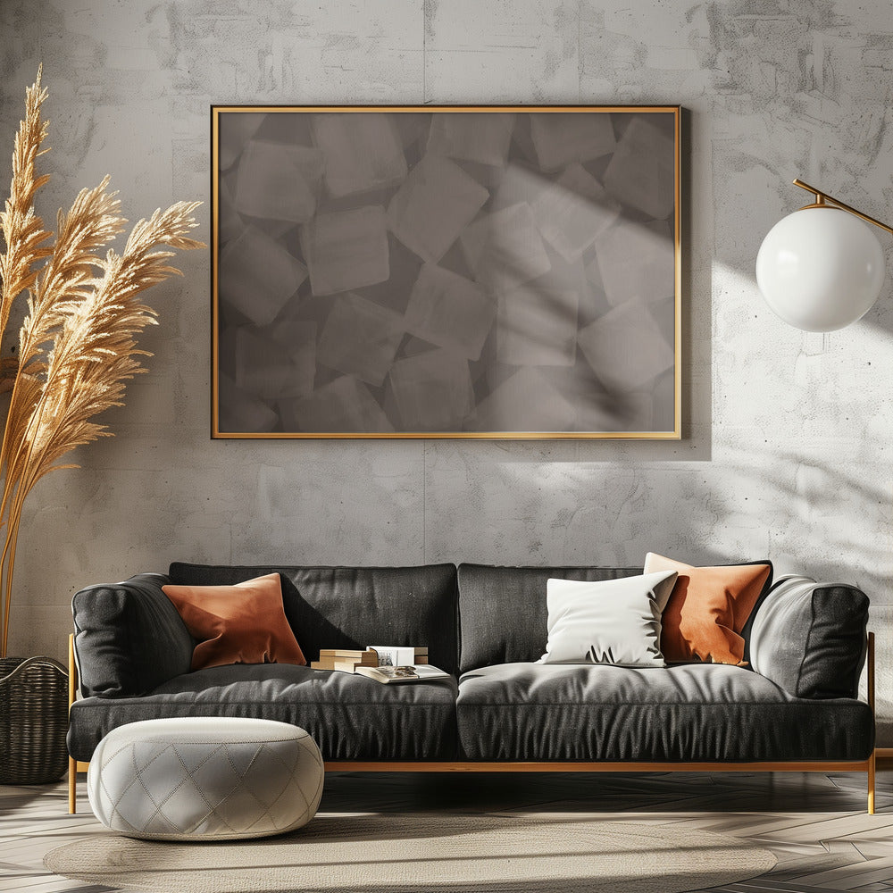 Weiche quadratische Pinselstriche | Poster
