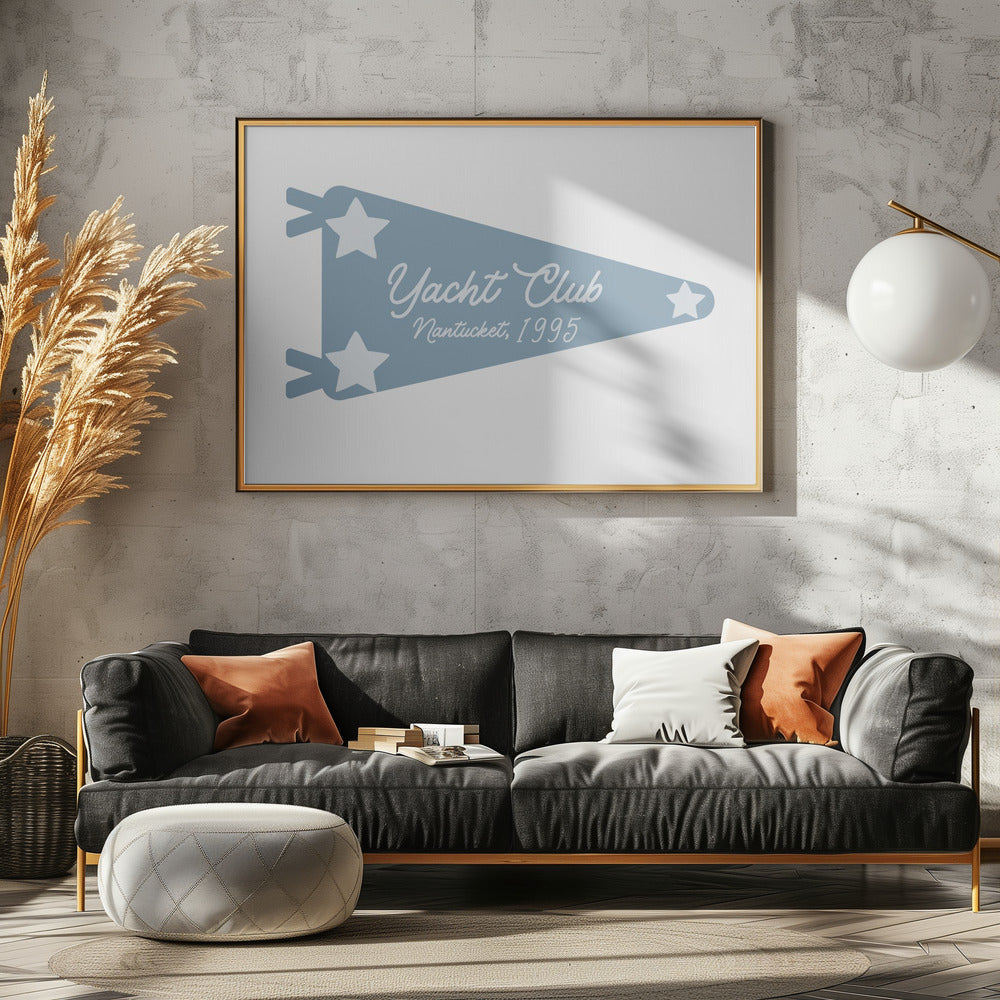 Blauer Wimpel des Yachtclubs | Poster