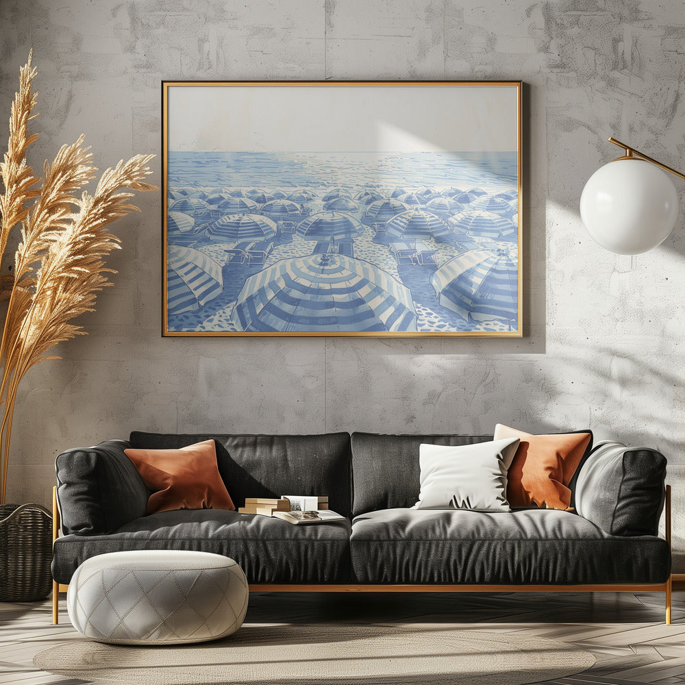 Gestreifte Regenschirme Pergament | Poster