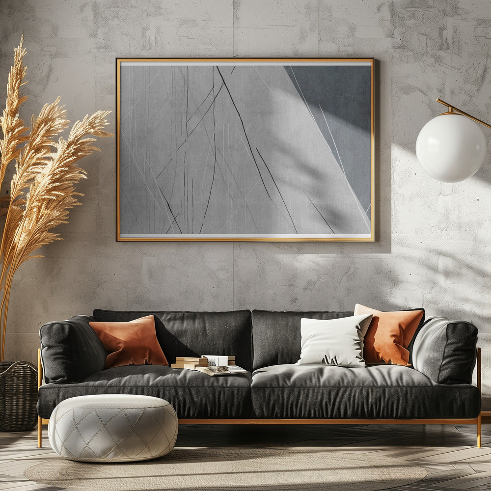 Abstrakte Linien auf Grau | Poster