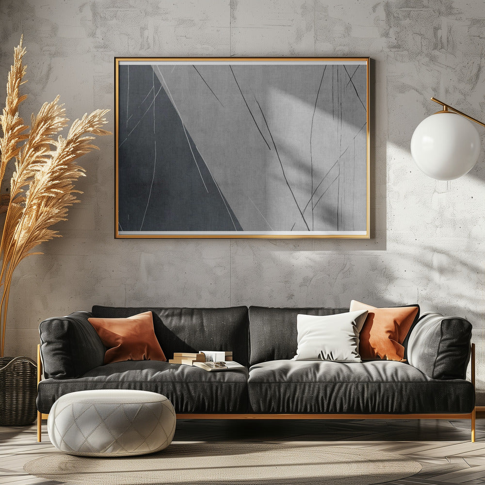 Abstrakte Linien auf Grau | Poster