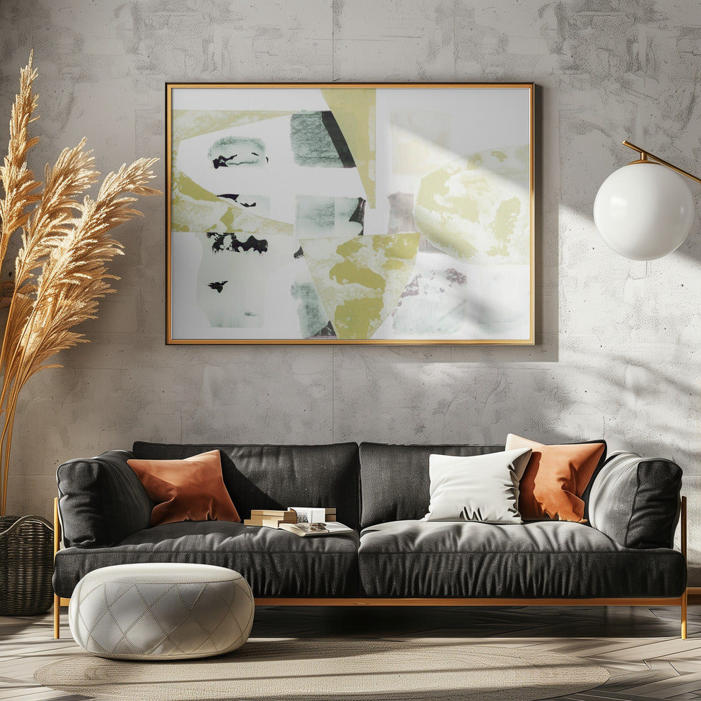 Zitronengraue Geometrie | Poster