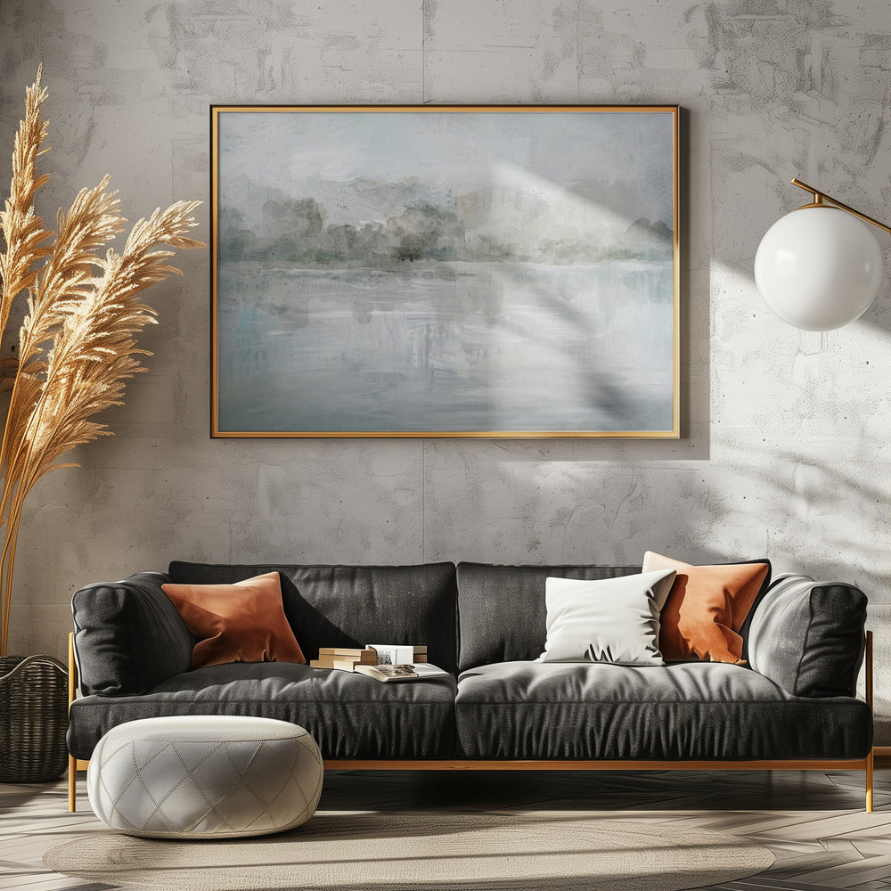 Ein ruhiger, nebliger See | Poster